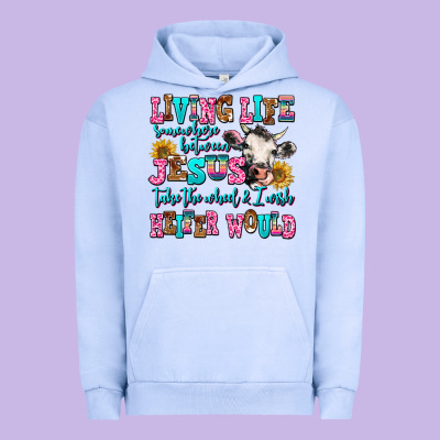 Living Life Somewhere Between Jesus Take The Wheel Urban Hoodie Designed By Adodesignshop