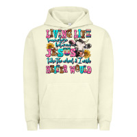Pigment Pistachio living life somewhere between jesus take the wheel Urban Hoodie - AdoDesignShop