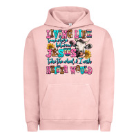 Pigment Salmon living life somewhere between jesus take the wheel Urban Hoodie - AdoDesignShop