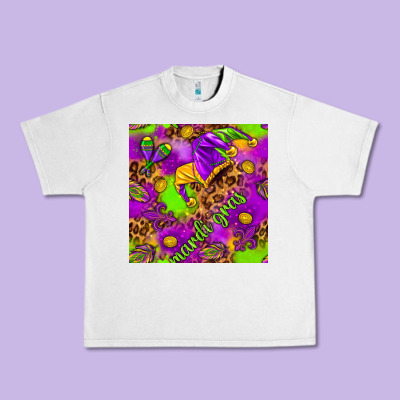Mardi Gras And Jester Hat Seamless Pattern Urban Heavy Tee Designed By Howdyjamesfarm