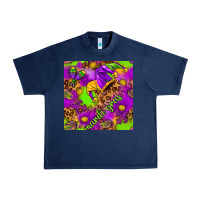 Navy Mardi Gras and jester hat seamless pattern Urban Heavy Tee - HowdyJamesFarm
