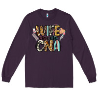 Plum wife mom cna Long Sleeve Tee - CowGirlArtShop