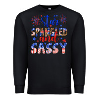 Black star spangled and sassy Premium Sweatshirt - Artiststas