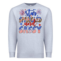 Heather Grey star spangled and sassy Premium Sweatshirt - Artiststas