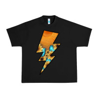 Black Lightning Bolt Urban Heavy Tee - JahusDesignShop