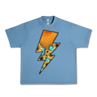 Pebble Blue Lightning Bolt Urban Heavy Tee - JahusDesignShop