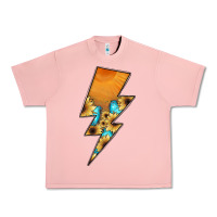 Salmon Lightning Bolt Urban Heavy Tee - JahusDesignShop