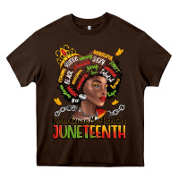 Chocolate Brown remembering my ancestors juneteenth Heavy Core Tee - LillyAllenDesigns