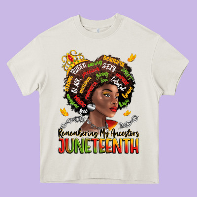 Remembering My Ancestors Juneteenth Heavy Core Tee Designed By Lillyallendesigns