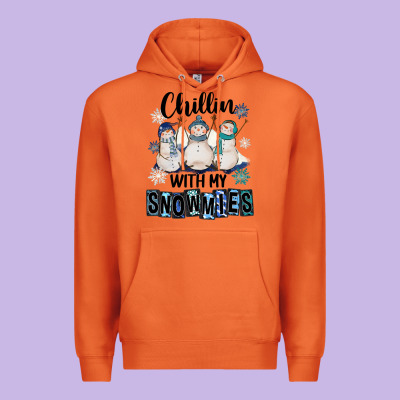 Chillin With My Snowmies Premium Hoodie Designed By Fadigitalartstudio
