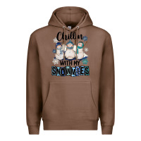 Chestnut Chillin With My Snowmies Premium Hoodie - FaDigitalArtStudio