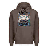 Coffee Chillin With My Snowmies Premium Hoodie - FaDigitalArtStudio