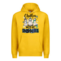 Lemon Chillin With My Snowmies Premium Hoodie - FaDigitalArtStudio