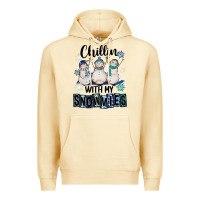 Pina Colada Chillin With My Snowmies Premium Hoodie - FaDigitalArtStudio