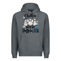 Rock Chillin With My Snowmies Premium Hoodie - FaDigitalArtStudio