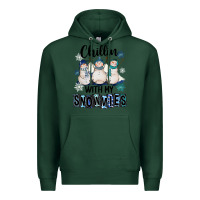 Sports Green Chillin With My Snowmies Premium Hoodie - FaDigitalArtStudio