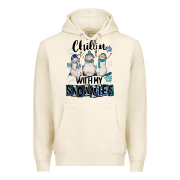 Tofu Chillin With My Snowmies Premium Hoodie - FaDigitalArtStudio