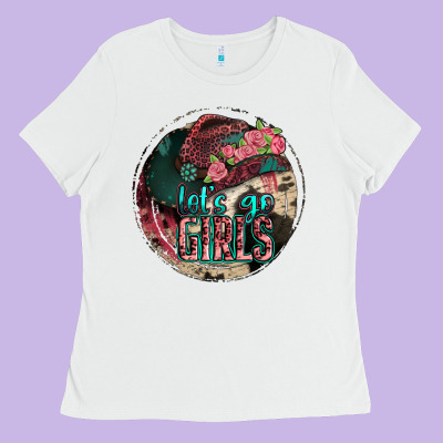 Let's Go Girls Ladies Tee Designed By Jasminsmagicworld