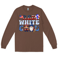 Chestnut Red white cool with gnomies 4th of july Long Sleeve Tee - HowdyJamesFarm