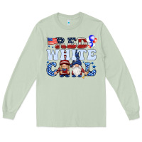 Matcha Red white cool with gnomies 4th of july Long Sleeve Tee - HowdyJamesFarm