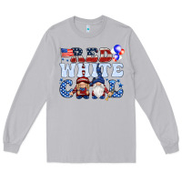 Moon Dust Red white cool with gnomies 4th of july Long Sleeve Tee - HowdyJamesFarm