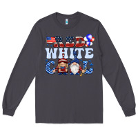 Smoke Red white cool with gnomies 4th of july Long Sleeve Tee - HowdyJamesFarm