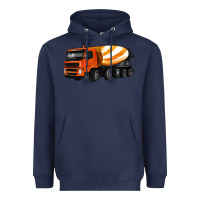 Navy cement truck Heavyweight Hoodie - Artiststas