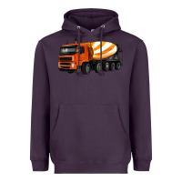Plum cement truck Heavyweight Hoodie - Artiststas