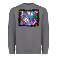 Storm halloween ghost and turquoise glitter background Heavyweight Sweatshirt - BundleAndBundleShop