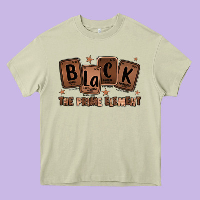 Black The Prime Element Melanin Heavy Core Tee Designed By Lillyallendesigns