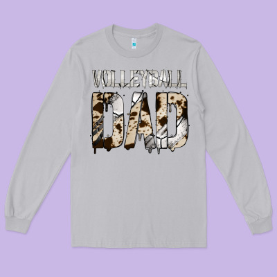 No Background Volleyball Dad Long Sleeve Tee Designed By Jasminsmagicworld
