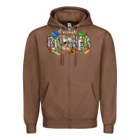 Chestnut baseball brother Zipper Hoodie - CowhideDigitalArt