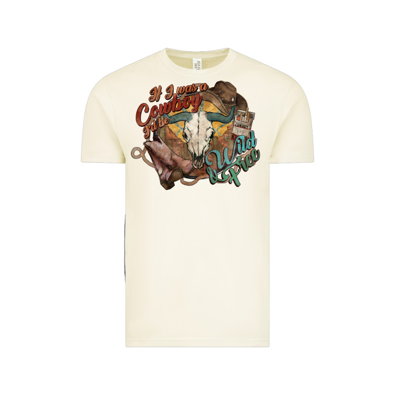 Cowboy Wild And Free Western Vintage Tee by HowdyJamesFarm | Teevron