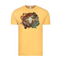 Vintage Mustard Cowboy wild and free western Vintage Tee - HowdyJamesFarm