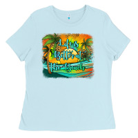 Baby Blue life is better at the beach Ladies Tee - Jasminsmagicworld
