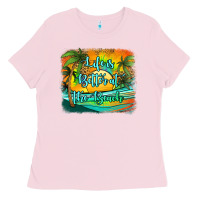 Bubblegum Pink life is better at the beach Ladies Tee - Jasminsmagicworld