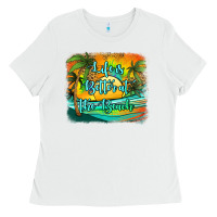 White life is better at the beach Ladies Tee - Jasminsmagicworld