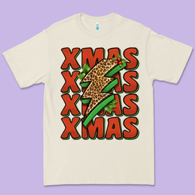 Xmas Lightning Bolt Premium Tee Designed By Jasminsmagicworld