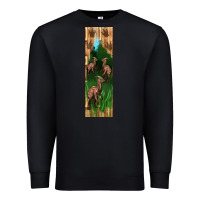 Black dinosaur parasaurolophus pen wrap Premium Sweatshirt - Artiststas