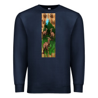 Navy dinosaur parasaurolophus pen wrap Premium Sweatshirt - Artiststas
