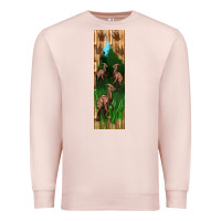Pale Pink dinosaur parasaurolophus pen wrap Premium Sweatshirt - Artiststas