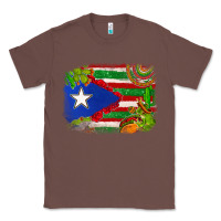 Chestnut Mexico and Puerto Rico flag Classic Tee - texasbilliewilder