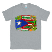 Heather Grey Mexico and Puerto Rico flag Classic Tee - texasbilliewilder
