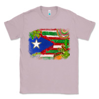 Lilac Mexico and Puerto Rico flag Classic Tee - texasbilliewilder