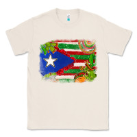Natural Mexico and Puerto Rico flag Classic Tee - texasbilliewilder