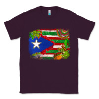 Plum Mexico and Puerto Rico flag Classic Tee - texasbilliewilder