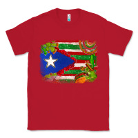 Red Mexico and Puerto Rico flag Classic Tee - texasbilliewilder