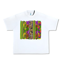White Mardi Gras brushstroke Urban Heavy Tee - HowdyJamesFarm