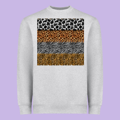 Safari Animals Seamless Pattern Heavyweight Sweatshirt Designed By Bundleandbundleshop