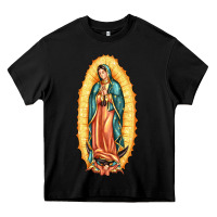 Black our lady of guadalupe Heavy Core Tee - LillyAllenDesigns